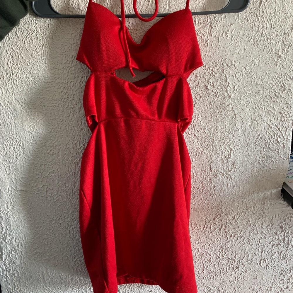 Red clubbing dress